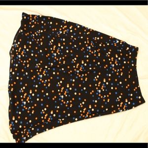 Polka dot midi skirt